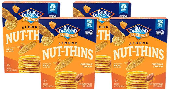 Blue Diamond Almonds Nut Thins, Cheddar Cheese, 4.25 Oz