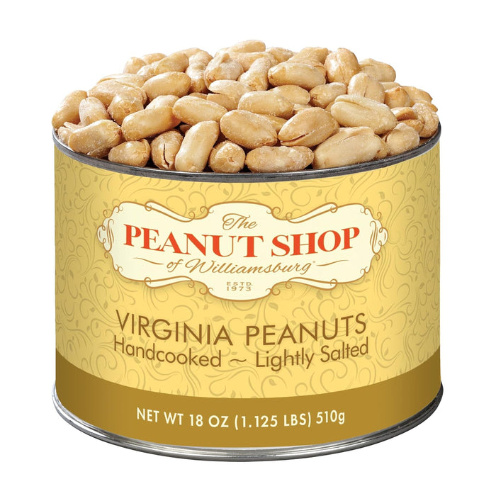 The Peanut Shop of Williamsburg Hot Habanero Chile Pepper Virginia Peanuts, Williamsburg Peanuts Store Gourmet Gift - 10.5 Oz Tin