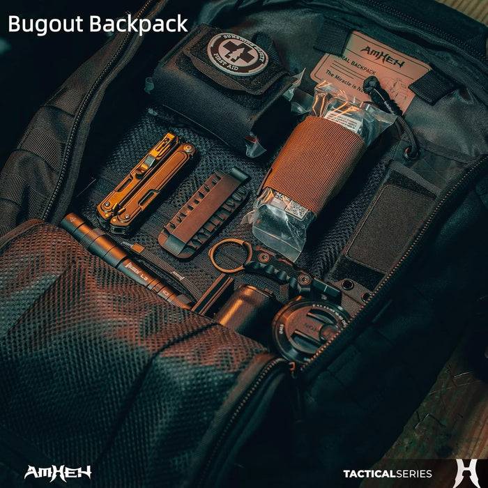 32L Military Tactical Backpack Assault Pack | Fit 17 Inch Laptop, Hiking, Survival, Travel, Work, Daily Use (Black)