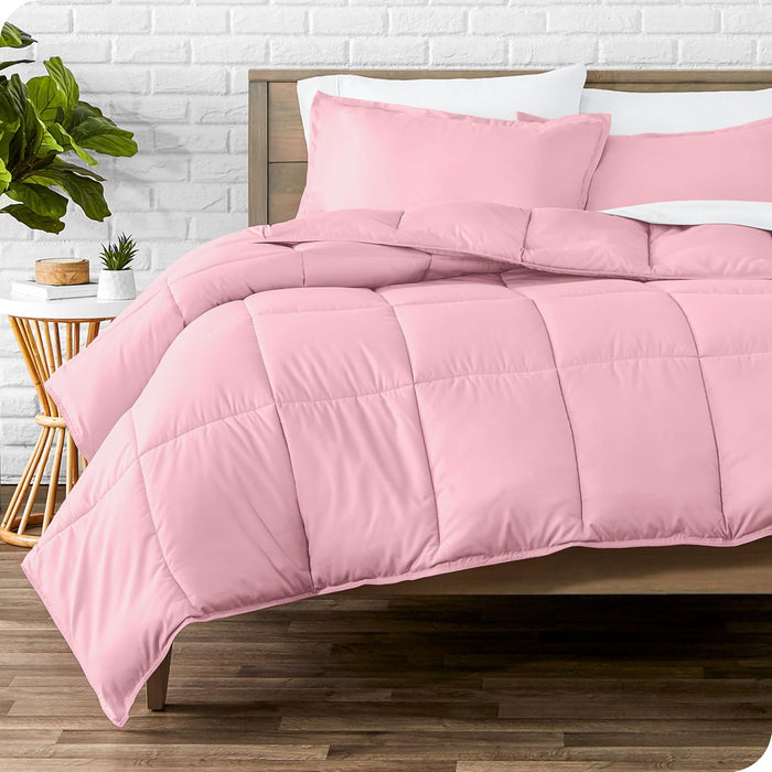 Bare Home Comforter Set - Queen Size - Ultra-Soft - Goose Down Alternative - Premium 1800 Series - All Season Warmth (Queen, Dark Blue)