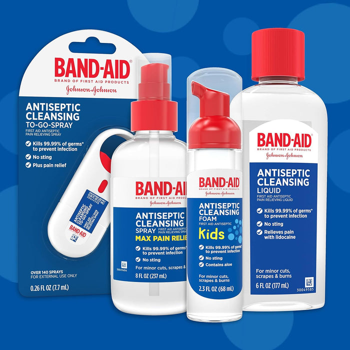Band-Aid Brand Pain Relieving Antiseptic Cleansing Spray, Pramoxine HCl, 8 fl. Oz