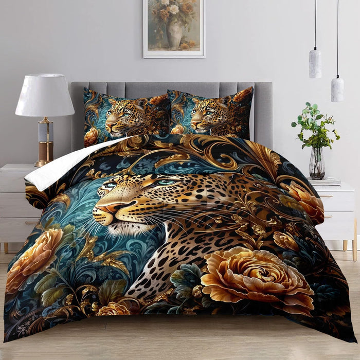 Raphus Cucullatus Dragon Comforter Set - Twin Size, Ancient Wild Animal Dragon Pattern Bedding for Boys