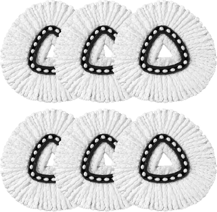 HOMEXCEL Mop Replacement Heads Compatible with O-Cedar EasyWring Spin Mops 3 Pack-Washable Microfiber Spin Head Refills-Easy Cleaning Mop Head Replacement