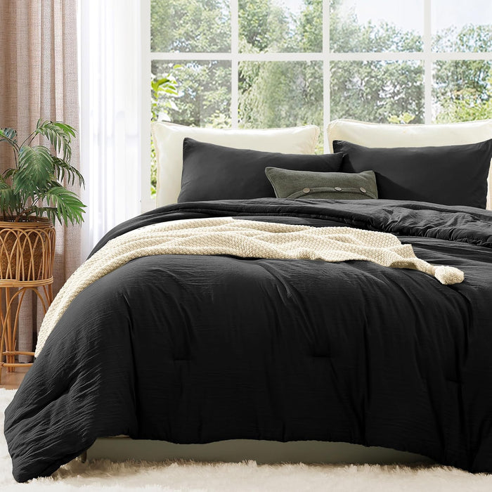 WRENSONGE King Size Comforter Set - 3 Pieces Olive Green Comforter Prewashed Soft Lightweight for All Seasons,Fluffy Down Alternative Comforter King Size with 2 Pillow Shams
