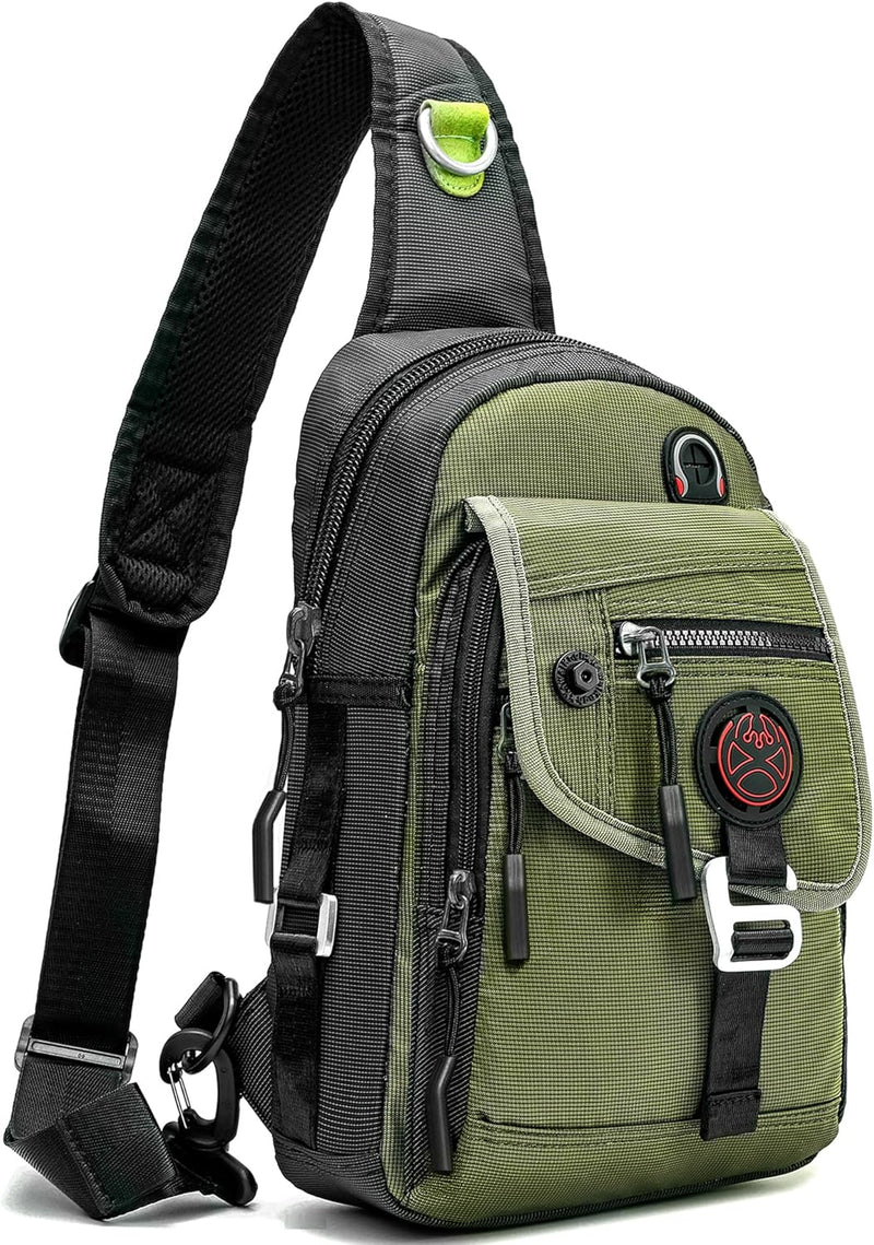 NICGID Sling Bag Chest Shoulder Backpack Crossbody Bags for Tablet Laptop Outdoor Hiking Men Women
