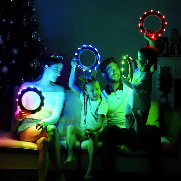 TOSY Flying Ring - 12 Monocolor LEDs, Super Bright, Lost Mode, Auto Light Up, Christmas Stocking Stuffers Gift for Kid/Teen/Boy/Girl, Safe, Waterproof, Pool/Beach/Camping Toy (Green)