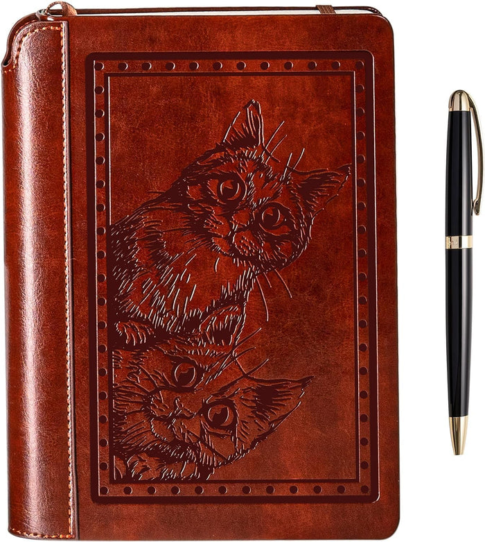 SETTINI® Tree of Life Journal Gift Set - Hardcover Vegan Leather, Unique Pen Holder, Lined, 192 Pages, 6 x 8.5 inches - Includes Pen for Writing and Travel - Christmas Gifts
