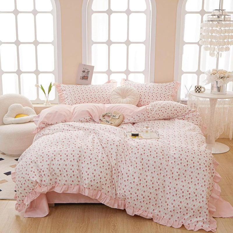 Leopard Print Comforter Set Full Size Animal Cheetah Printed Comforter Set 3 Pieces Fluffy Soft Microfiber Brown/Black Floral Bedding Set Farmhouse Boho Bed Comforter with 2 Pillowcases for All Season