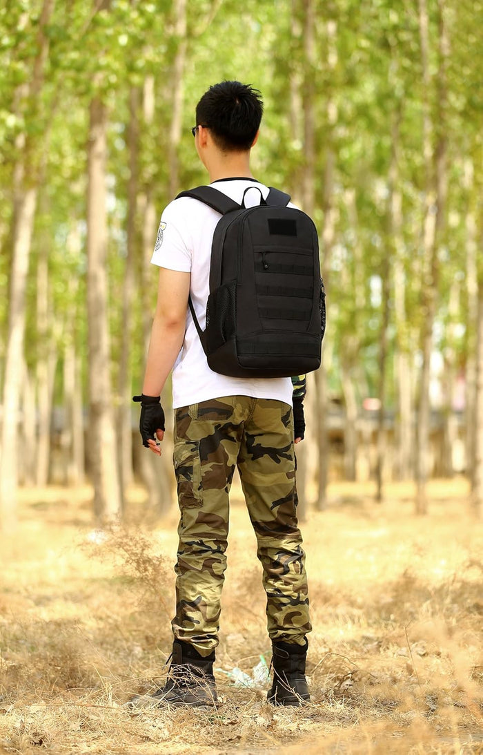 ArcEnCiel 35L Motorcycle Backpack Tactical Military Bag Army Assault Pack Rucksacks with Patch - Rain Cover Included