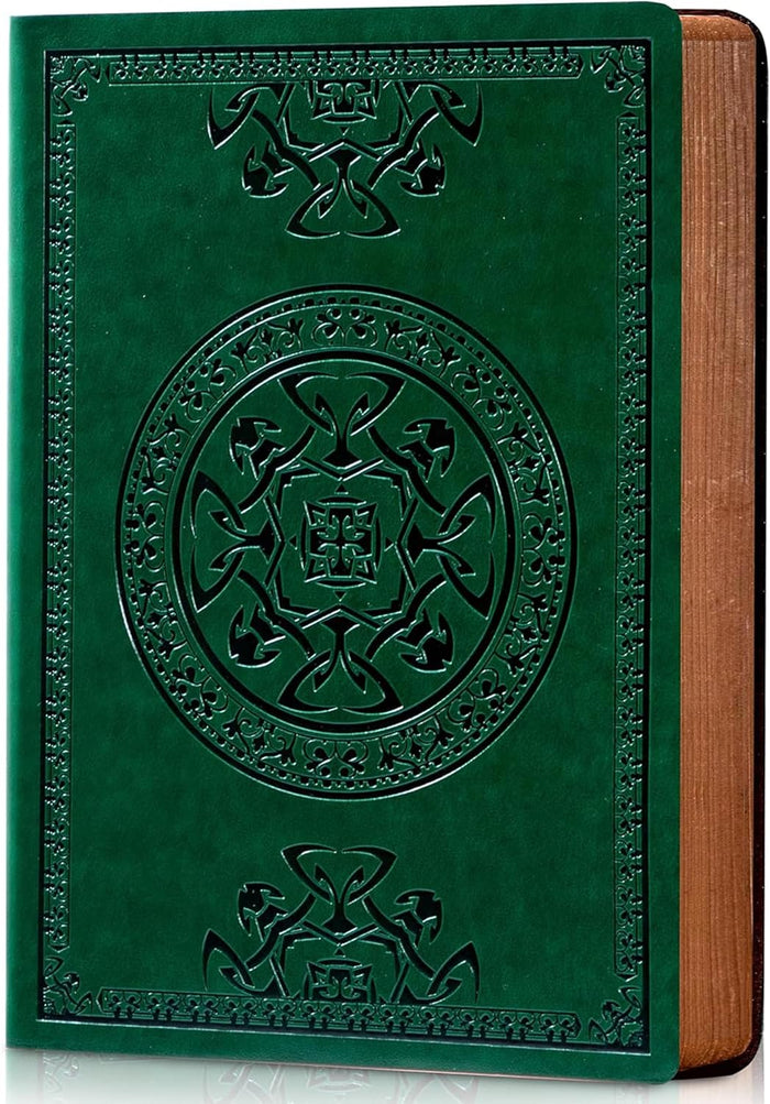 CAGIE Lined Journal for Men Soft Cover Notebook Leather Journals for Writing, 180 Lay Flat Vintage Mens Journal Personal Diary, 5.7'' X 8.3'', Black
