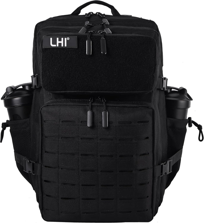 LHI Tactical Military Backpack for Men 25L/45L Large Molle Army Assault Pack 3 Day Hiking Rucksack With Bottle Holder