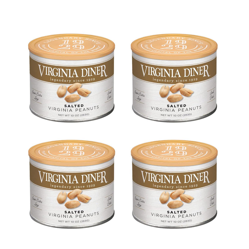 Virginia Diner Natural XL Blister Roasted Virginia Peanuts, Heart Healthy, All Natural, 36 Ounce Tin (2.25 Pound Salted)