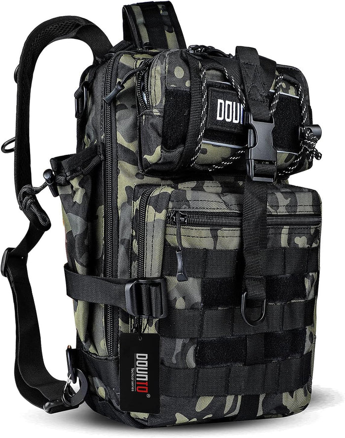 Tactical Backpack Medium EDC DayPack Military Molle Backpacks Bag Outdoor Rucksack for Fishing Hunting Camping (Khaki)