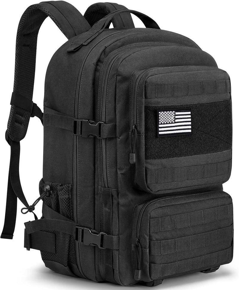 G4Free 45L Military Tactical Backpack for Men Large Army Molle Daypack 3 Day Assault Pack Bug Out Bag Hiking Rucksack(Khaki)