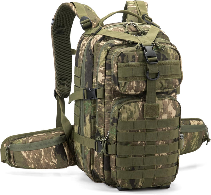 Tactical backpack, assault bag, hydration backpack, men's military enthusiast camping backpack, 3-day bag(Camouflage)