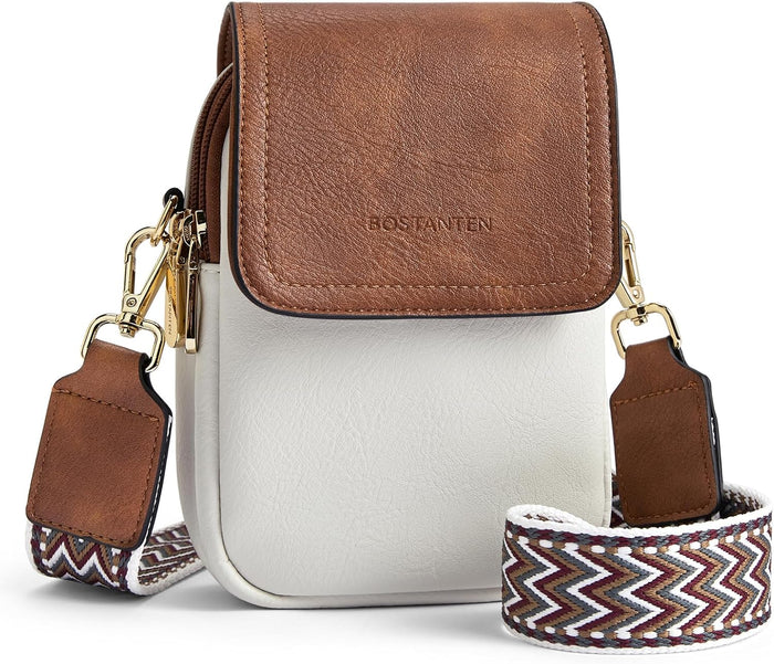 BOSTANTEN Small Crossbody Bags for Women Cell Phone Purse Leather Wallet Handbags with Card Slots