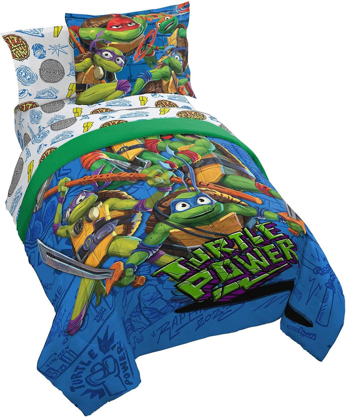 Jay Franco Disney Lilo & Stitch Paradise Dream 7 Piece Queen Bed Set - Includes Reversible Comforter & Sheet Set Bedding - Super Soft Fade Resistant Microfiber (Official Disney Product)