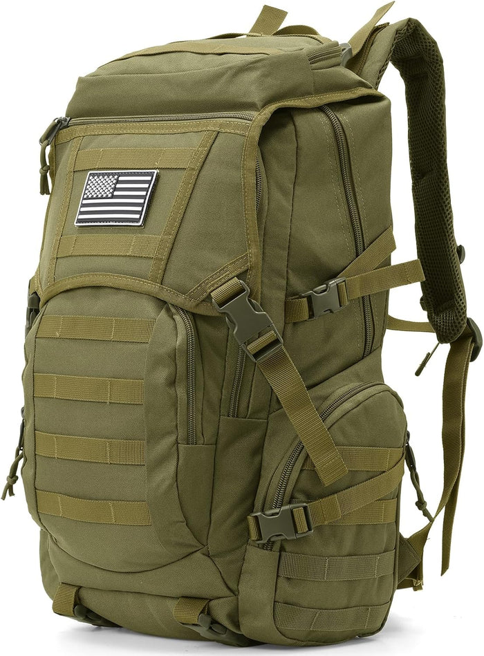 35L Military Tactical Backpack for Men, Water Resistant Assault Pack for Women, Black Molle Daypack 3 Day Bug Out Bag Rucksack for Trekking,Camping, Survival, EDC