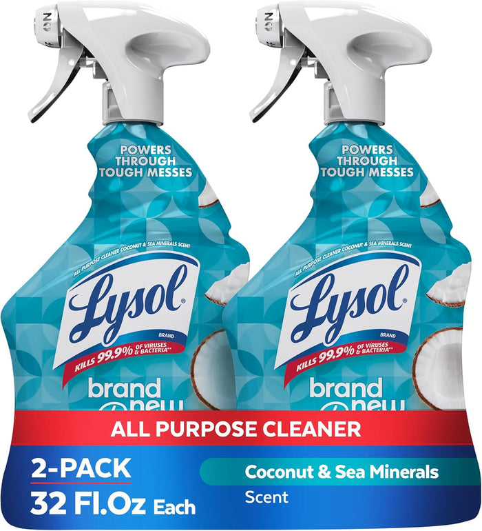Lysol All Purpose Cleaner Spray, Multi-Purpose Disinfecting Spray, Kitchen & Bathroom Cleaner, Mango & Hibiscus Scent, 32 Fl Oz