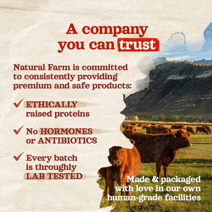 Natural Farm Beef Trachea for Dogs (6 Inch, 6 Pack)- 100% Beef,Odor Free Trachea Dog Chews- Glucosamine & Chondroitin for Joint & Hip Mobility, Bone Strength- Low-Fat Crunchy & Crispy- for All Dogs