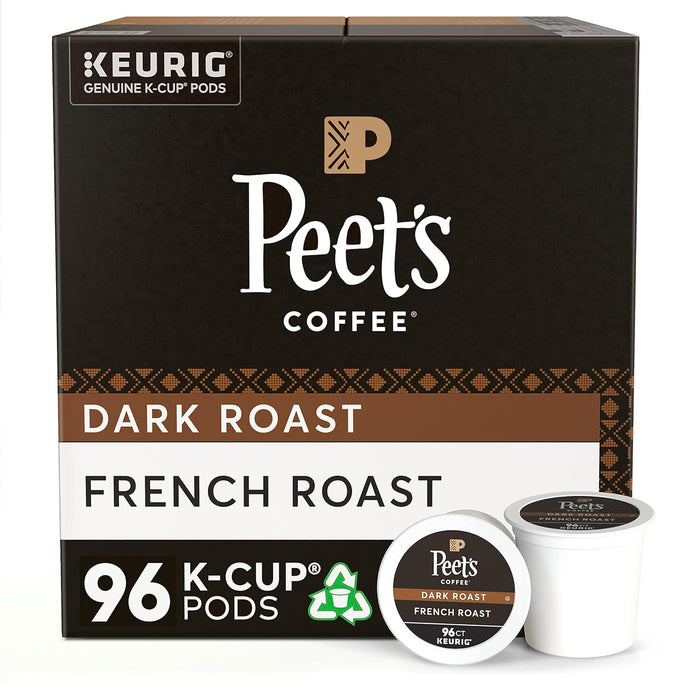 Peet's Coffee, Dark Roast Keurig K-Cup Pods - French Roast 54 Count (1 Box of 54 K-Cup Pods)