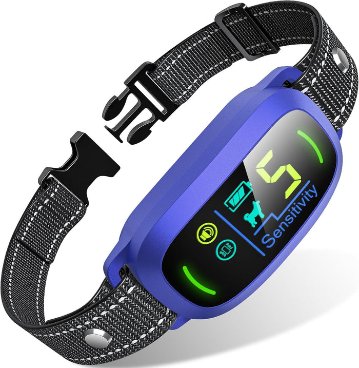 Dog Bark Collar for Large Medium Small Dogs, Rechargeable Smart Bark Collar, Anti Barking Training Collar with 5 Adjustable Sensitivity Beep Vibration (Black)