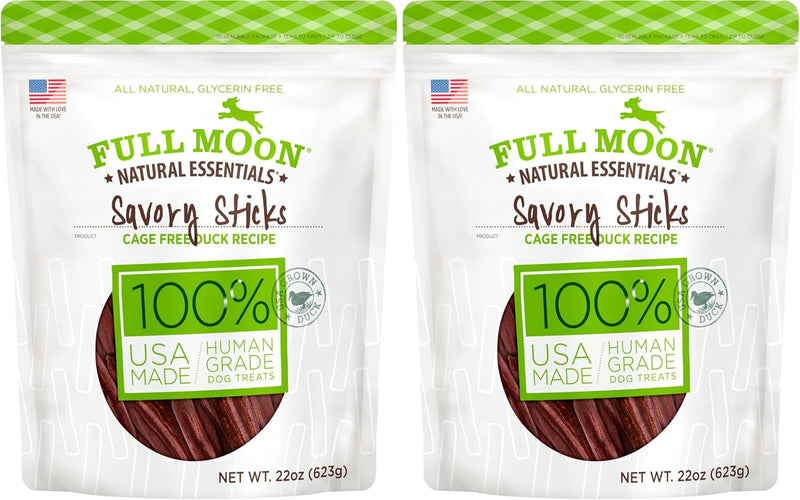 Full Moon All Natural Human Grade Dog Treats, Essential Duck Savory Sticks 22.0 oz