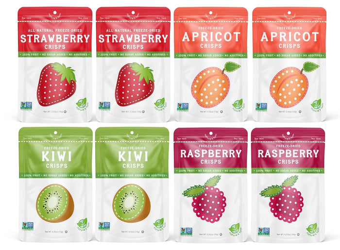 Nature’s Turn Freeze-Dried Strawberry Banana Crisps – Healthy, Gluten-Free, Crispy & Delicious, Plant-Based Snack, Ideal for Cereal, Smoothies, School Lunches, & On-the-Go, Bags of 6 (0.53 oz Each)