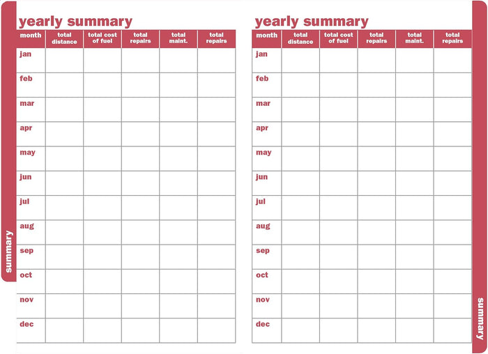 Auto Log Book (Mileage, Maintenance, and Expense Tracker)
