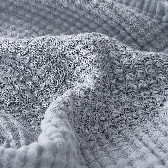 EMME Cooling Throw Blanket for Hot Flashes Muslin Throw Blanket 100% Cotton Throws Gauze All Season Soft Lightweight Breathable (Light Grey, 60"x80")