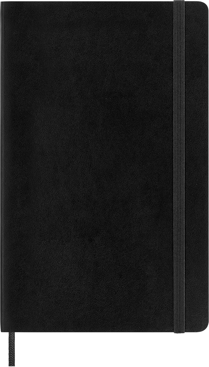Moleskine Classic Notebook, Soft Cover, Large (5" x 8.25") Squared/Grid, Black, 192 pages