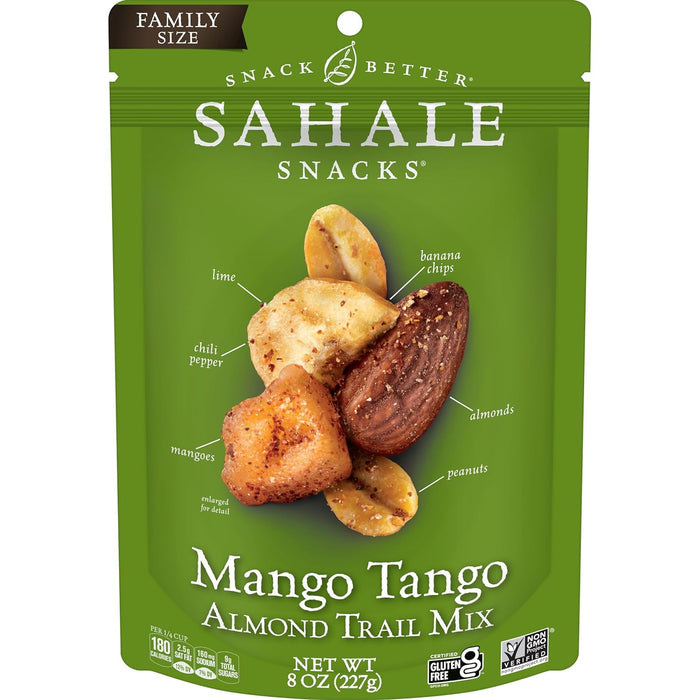 Sahale Snacks Berry Macaroon Almond Trail Mix, 7 oz Pouches (1 Pack) - Dry-Roasted Deluxe Mixed Nuts - Coconut, Blueberries & Apples - Non-GMO, Kosher Trail Mix & Certified Gluten-Free Snacks