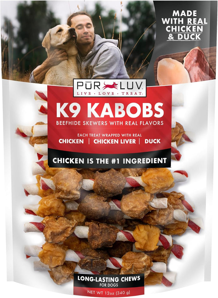 Pur Luv Chicken Jerky Dog Treats, Made with 100% Real Chicken Breast, 16 Ounces, Healthy, Easily Digestible, Long-Lasting, High Protein, Satisfies Dog's Urge to Chew
