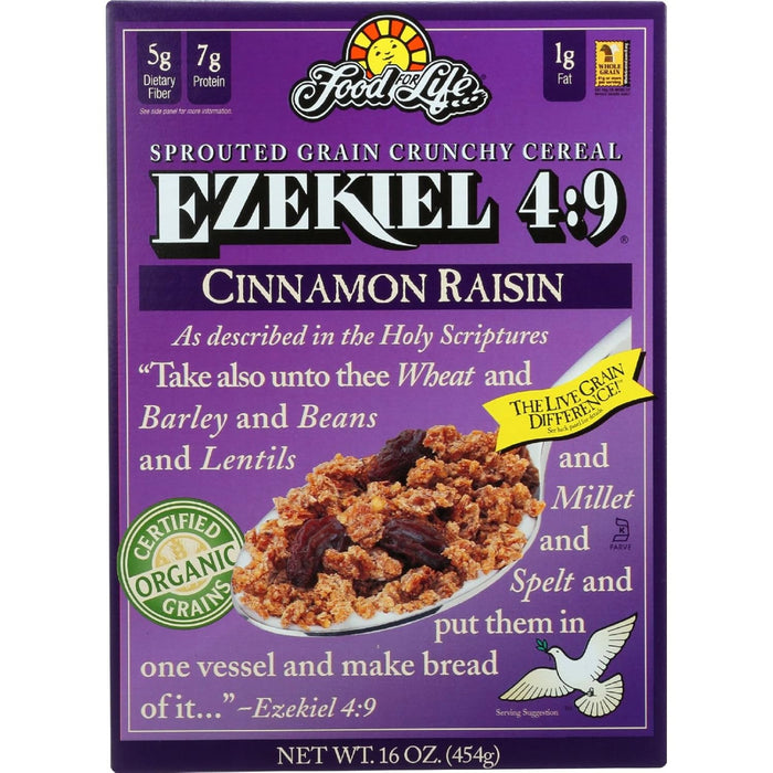 Food For Life, Ezekiel 4:9 Organic Sprouted Grain Cereal, Original, 16 oz