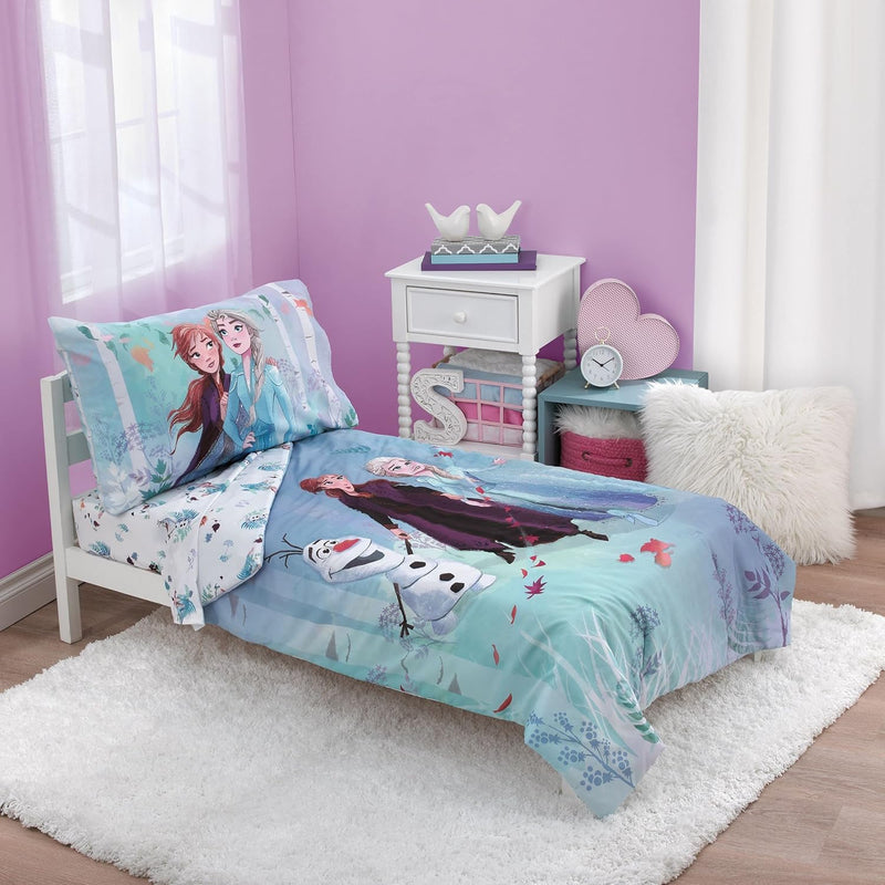 Disney Pretty Princess Toddler Bed, 4 Piece Set, Pink