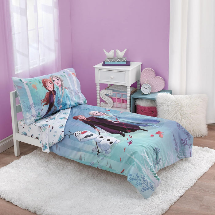 Disney Pretty Princess Toddler Bed, 4 Piece Set, Pink