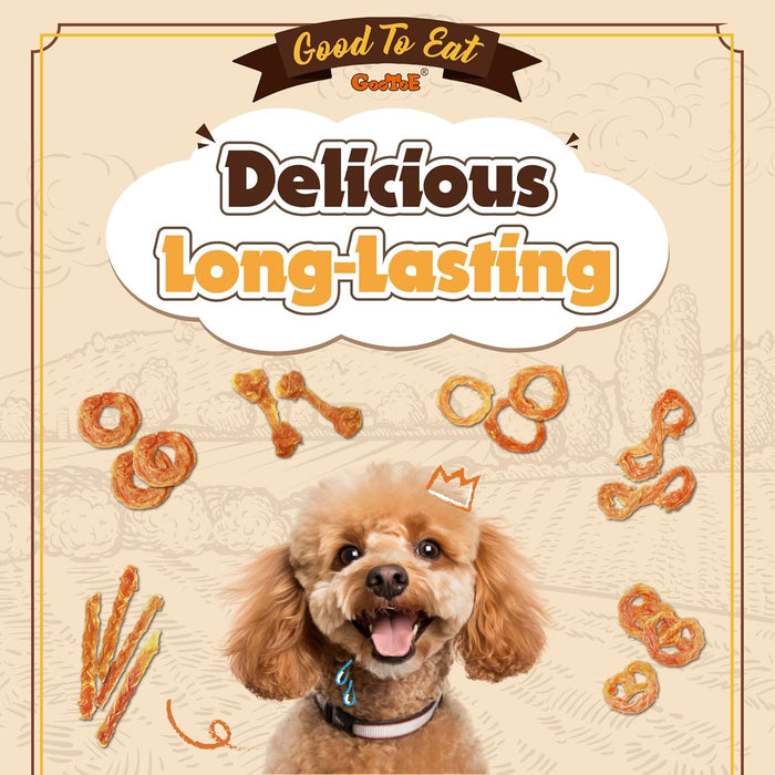 Gootoe Turkey Tendons for Dogs – All-Natural, Hypoallergenic Dog Treats, Rawhide Alternative, Long Lasting Puppy Chews, Healthy Dog Treats for Small Breeds, Bone (L), 16 oz Pack (1 lb)