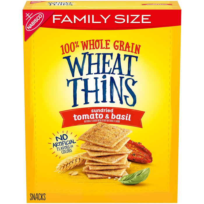 Wheat Thins Original Snacks, Whole Grain Wheat Crackers, Holiday Snack Crackers, Party Size, 20 oz Box