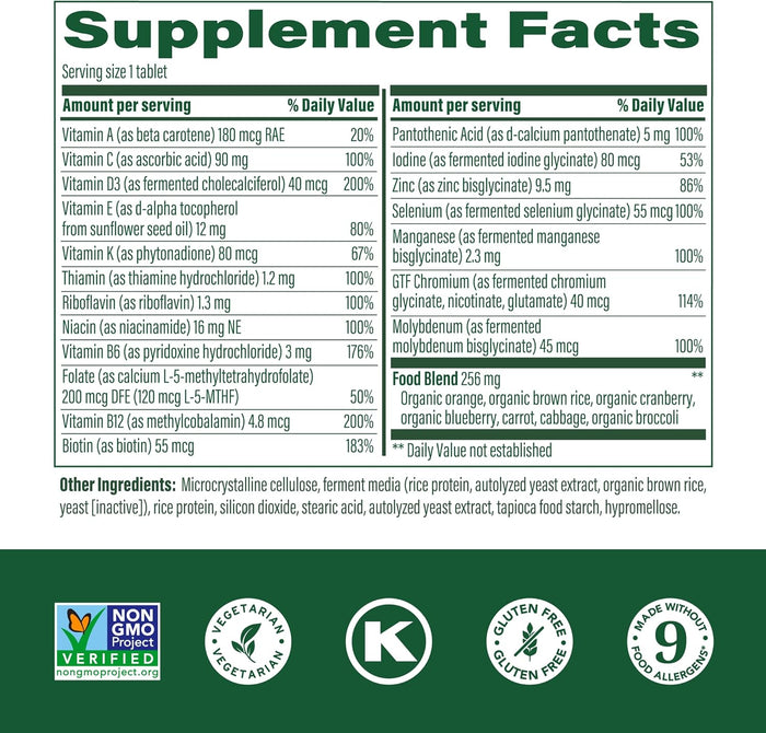 MegaFood Women's 55+ One Daily Multivitamin for Women - with Vitamin A, C, D3 & E for Optimal Aging Support - Plus Real Food - Bone & Immune Support Supplement - Vegetarian - 60 Tabs
