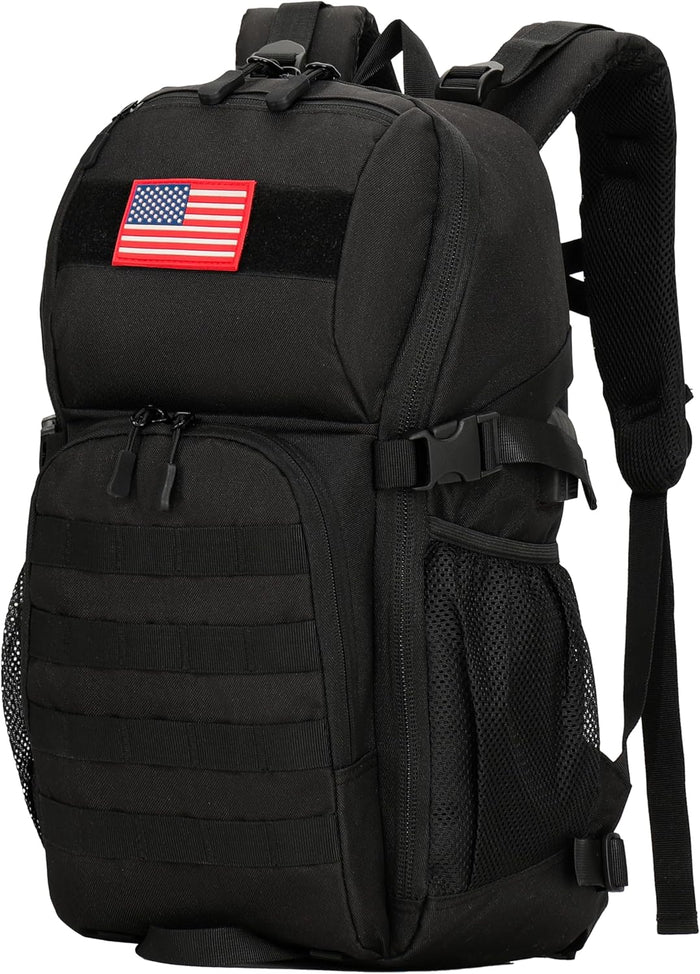 outdoor plus Camo Backpack,Military Boys Backpack for School with USB Port,30l Small Tactical Backpack for Outdoor Travel Camping Waterproof