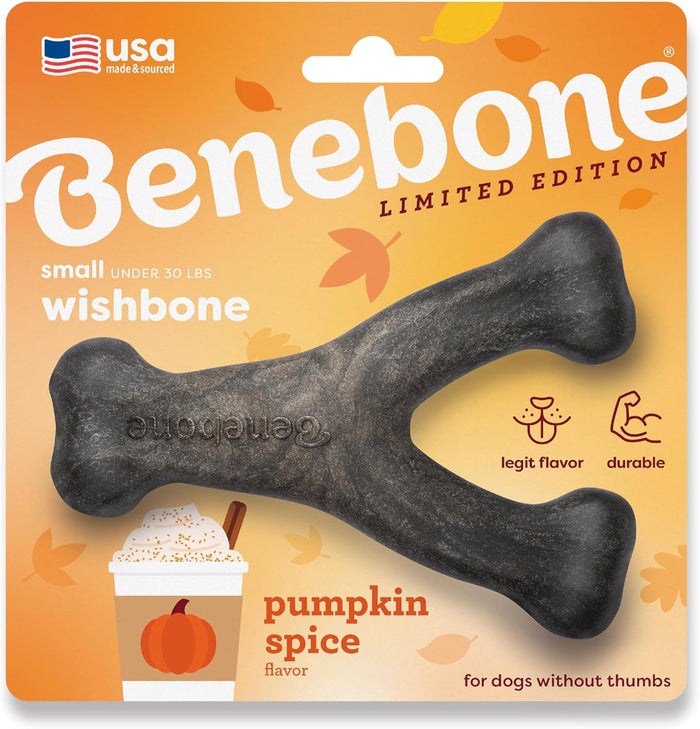 Benebone Wishbone Durable Dog Chew Toy for Aggressive Chewers, Real Bacon, Made in USA, Medium