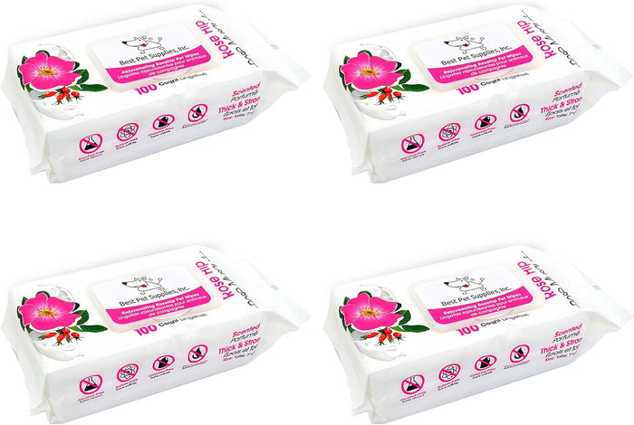 Best Pet Supplies Pet Wipes for Dogs - Dog Wipes Cleaning Deodorizing, for Coats, Ears, Paws - Calming Lavender, Aloe Vera, 100 Count