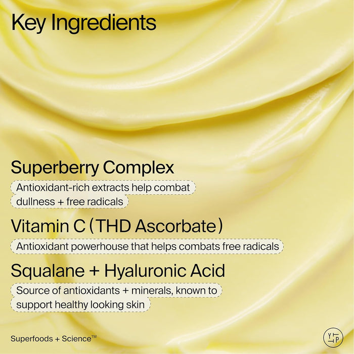 Youth To The People Superberry Dream Mask - Hyaluronic Acid + Vitamin C Face Moisturizer + Overnight Facial Mask, Hydrates + Plumps + Brightens Skin, Evens Skin Tone, For Dry + Dull Skin, Non-Greasy