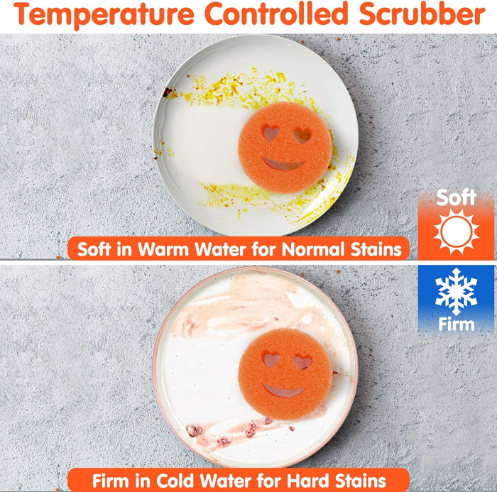6 Pack Kitchen Sponges, Non-Scratch Sponge for Dishes, Sponges Kitchen, Household Cleaning Sponges, Multi-Functional Dish Washing Sponge for Dish Cookware Furniture Bathroom