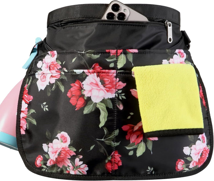 Small Size Cleaning Caddy Apron for Women with 5 Pockets, Professional Waterproof Cleaning Supplies for Housekeepers