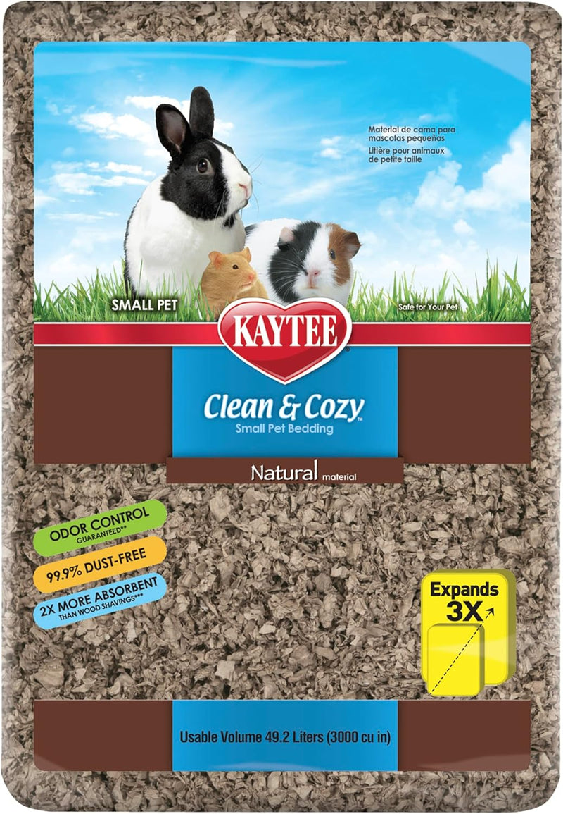 Kaytee Clean & Cozy Natural Paper Bedding, Made for Small Animals, 72 Liters