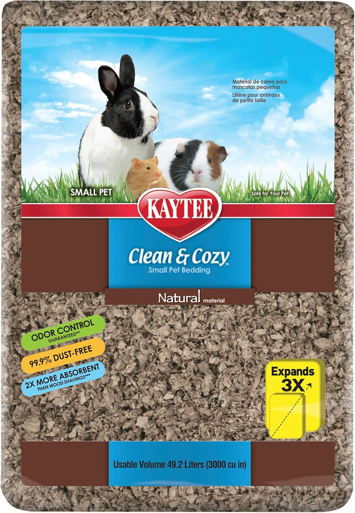 Kaytee Clean & Cozy Natural Paper Bedding, Made for Small Animals, 72 Liters
