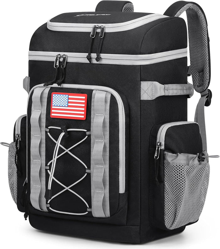 Maelstrom Backpack Cooler,Soft Lightweight Leakproof Tactical Cooler Backpack,35 Can Insulated Cooler Bag,Keeps 35 Cans Hot/Cold for Up to 16 Hours,Waterproof Lunch Bag for Men Women-Khaki