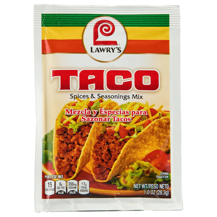 Lawry's Taco Spices & Seasonings Mix, 1 oz (Pack of 12)