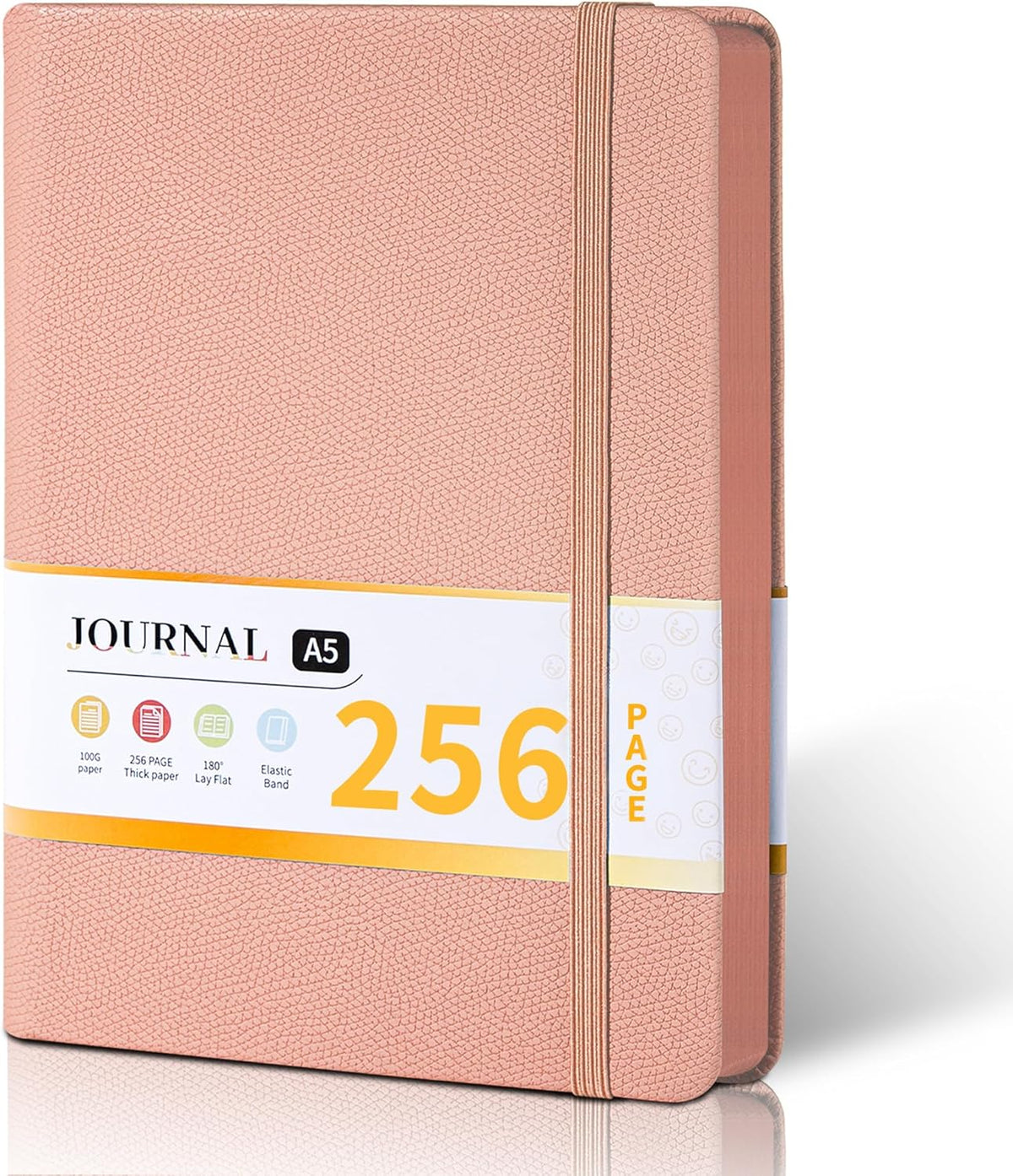 CAGIE Lined Journal for Men Women, Tree Growth Ring Leather Bound Journal Notebook, 256 Pages 100 GSM Journals for Writing, A5 Hardcover Journaling Notebooks for Work, Note Taking